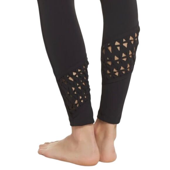 Free People FP Movement Revelation Black Knotted Woven Leggings | Athleisure - Picture 5 of 16